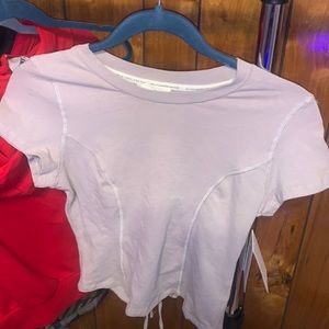 sand open back crop top